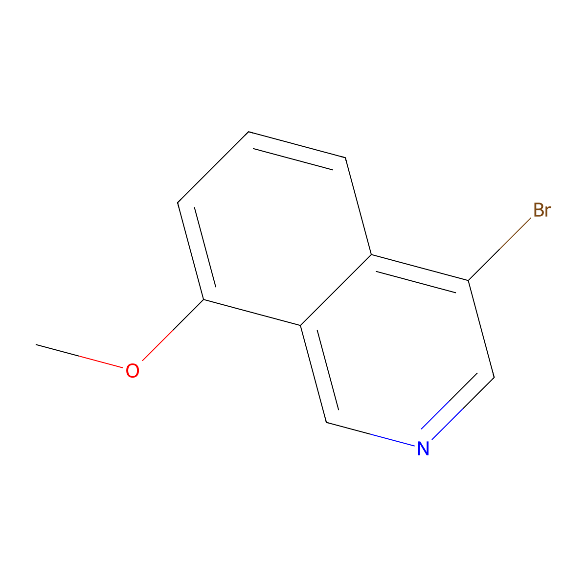 4-Bromo-8-methoxyisoquinoline molecular structure, CAS 1784377-21-4