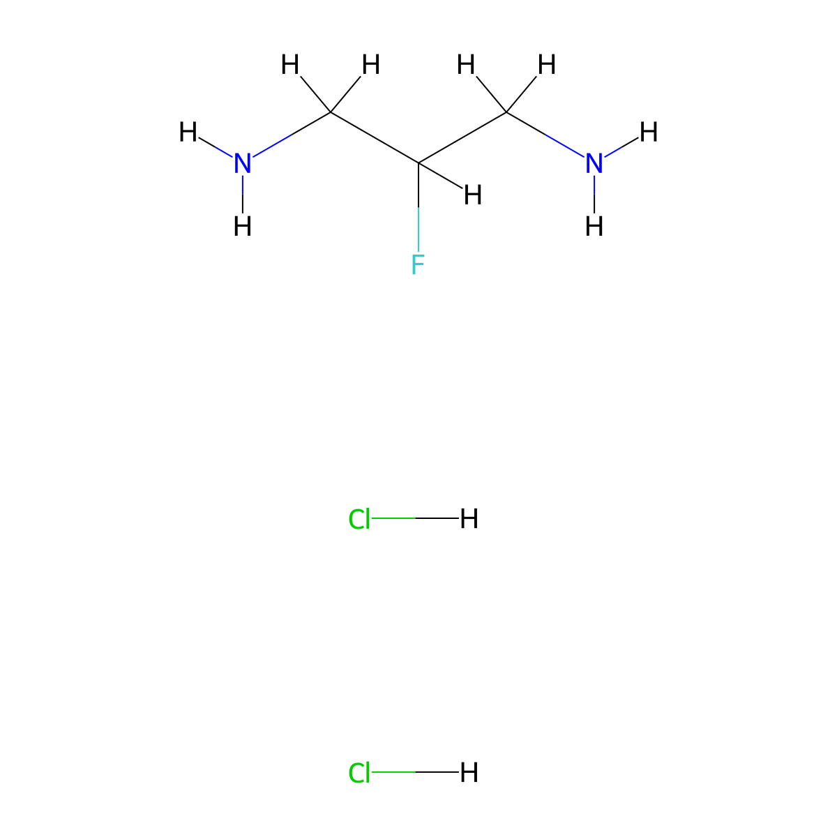 2-Fluoropropane-1,3-diamine dihydrochloride molecular structure, CAS 1784378-40-0