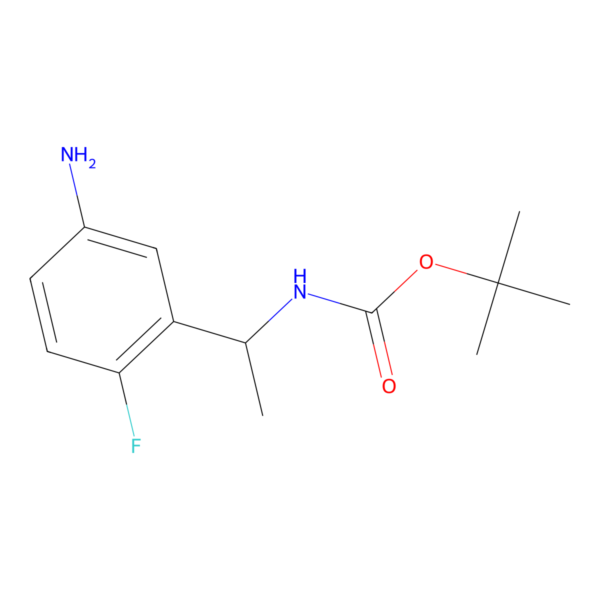 tert-Butyl (1-(5-amino-2-fluorophenyl)ethyl)carbamate molecular structure, CAS 1784380-52-4