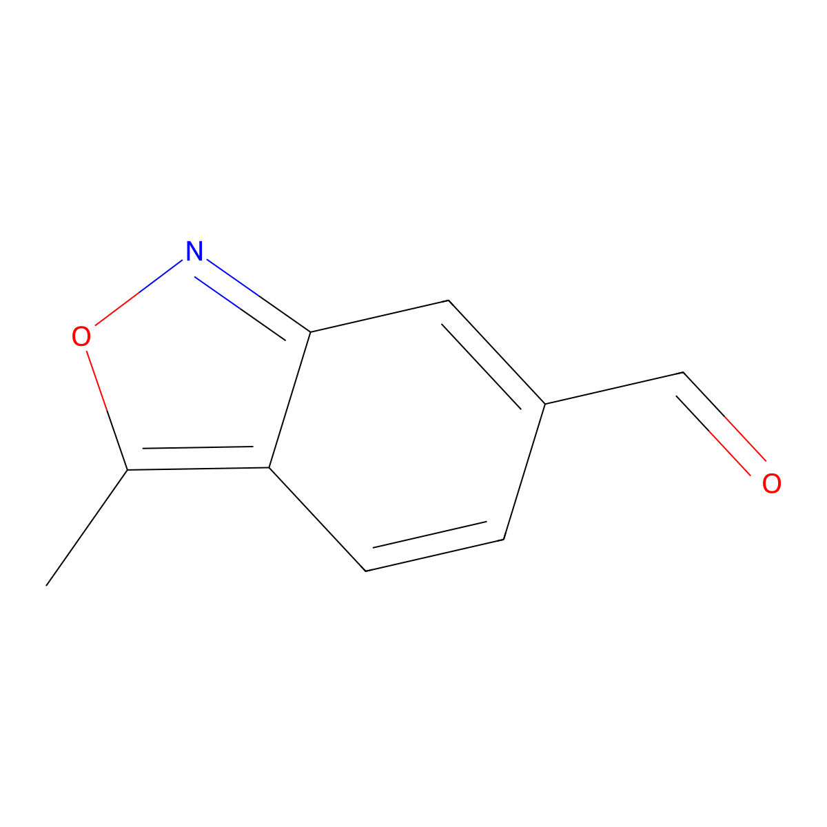 3-Methyl-2,1-benzoxazole-6-carbaldehyde molecular structure, CAS 1784382-48-4