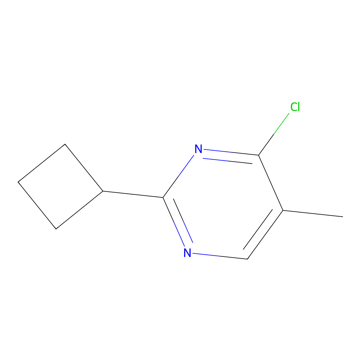 4-Chloro-2-cyclobutyl-5-methylpyrimidine molecular structure, CAS 1784385-74-5