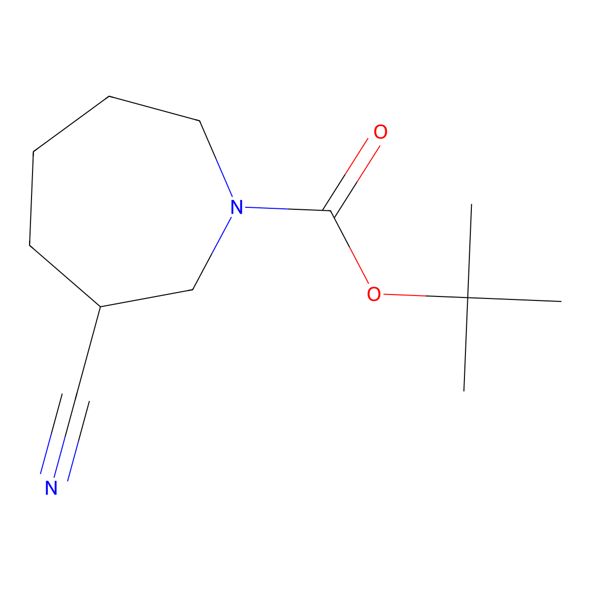 tert-Butyl 3-cyanoazepane-1-carboxylate molecular structure, CAS 1784386-41-9