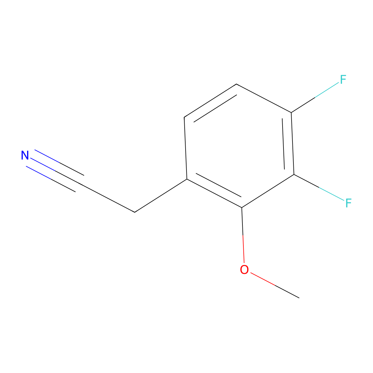 2-(3,4-Difluoro-2-methoxyphenyl)acetonitrile molecular structure, CAS 1784393-80-1