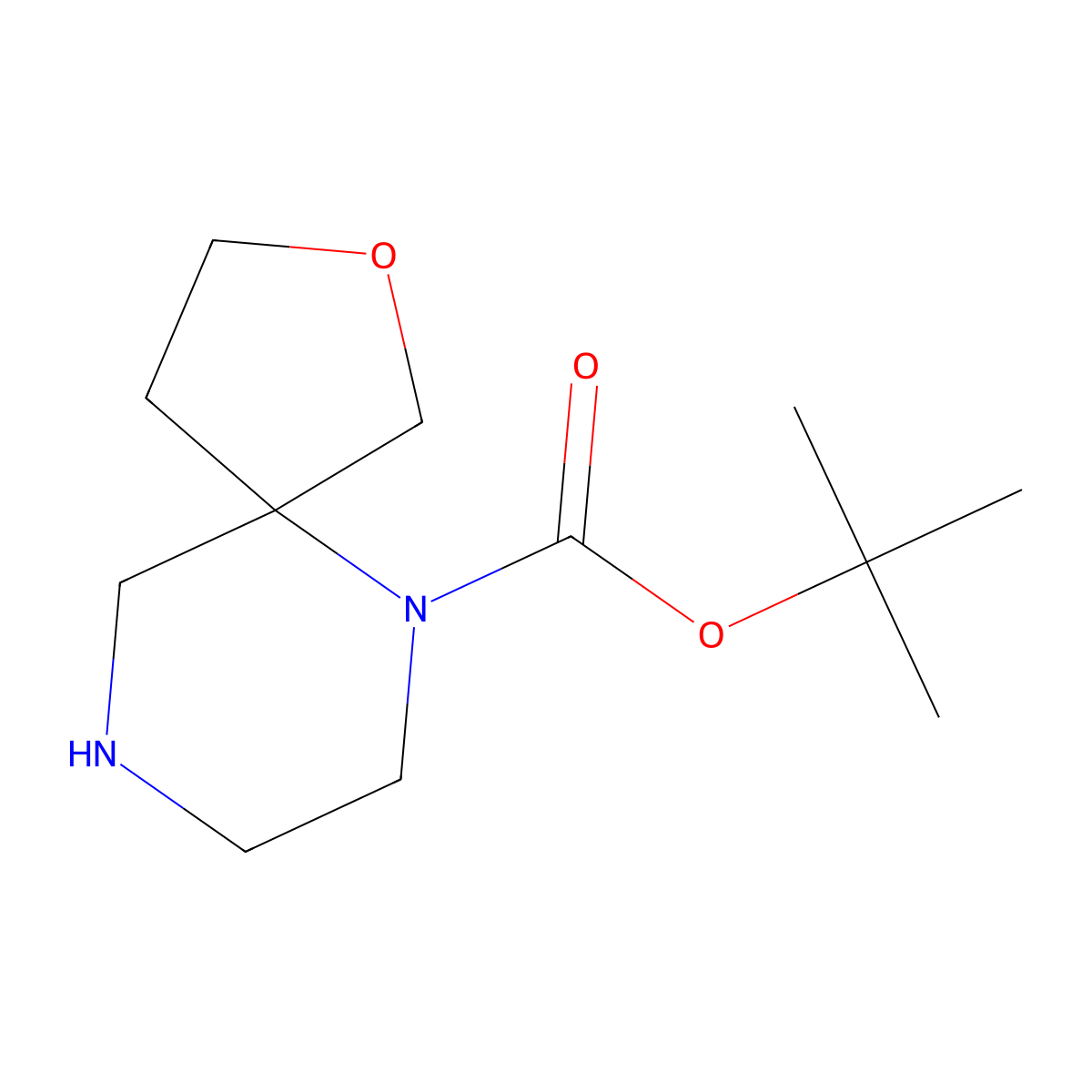Tert-butyl 2-oxa-6,9-diazaspiro[4.5]decane-6-carboxylate molecular structure, CAS 1784402-13-6