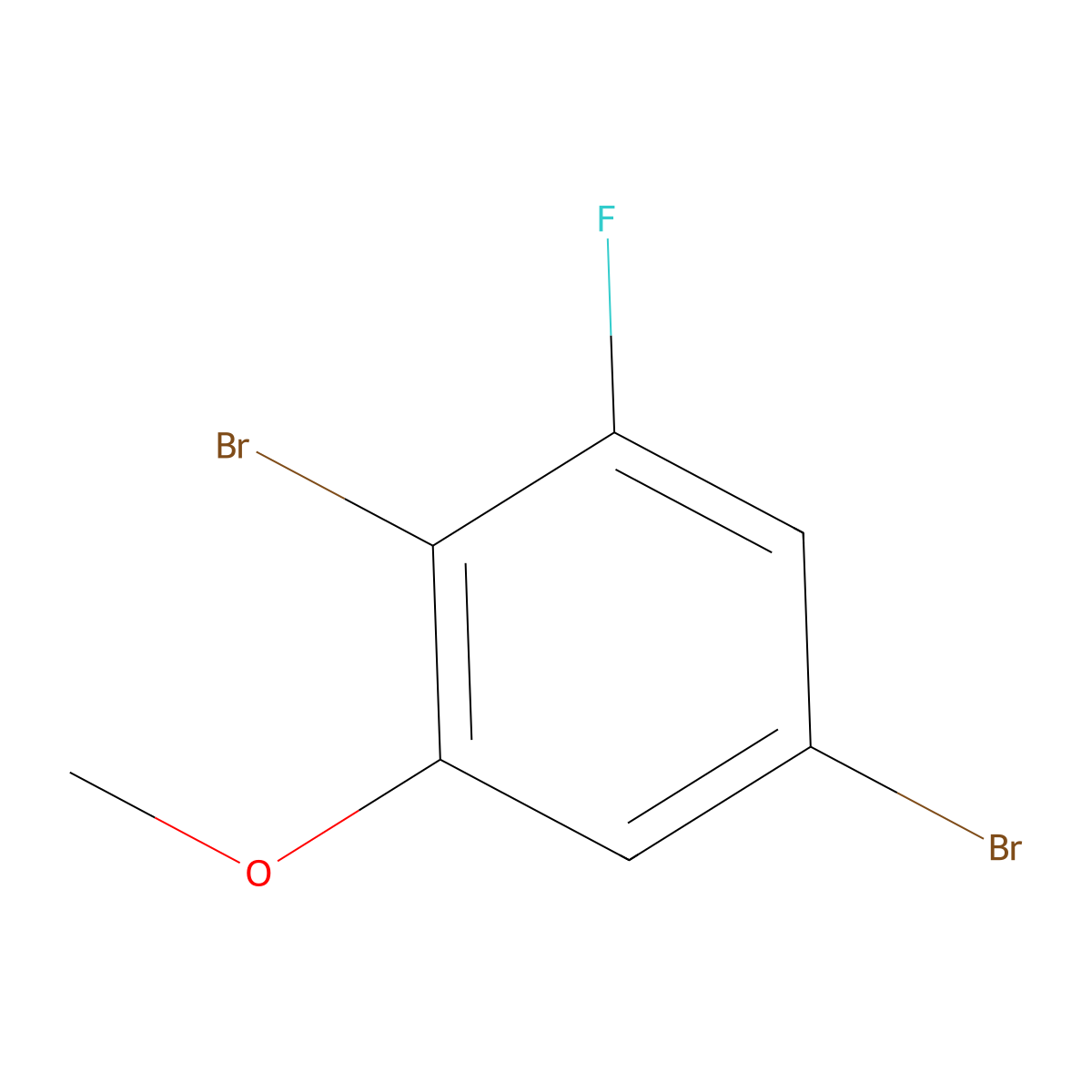 2,5-Dibromo-1-fluoro-3-methoxybenzene molecular structure, CAS 1784402-56-7