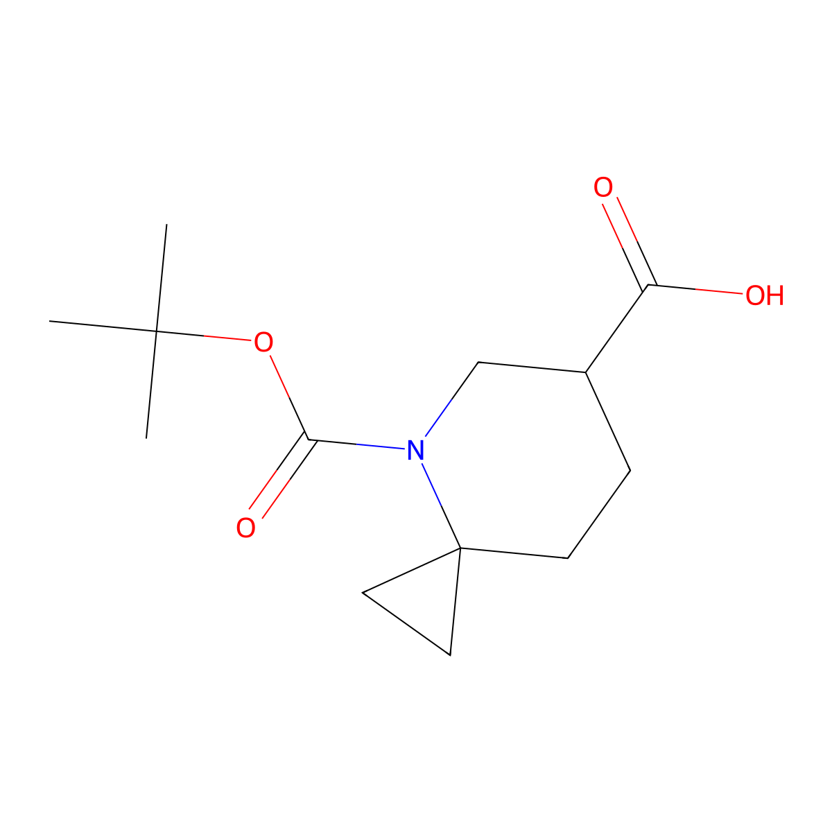 4-Tert-butoxycarbonyl-4-azaspiro[2.5]octane-6-carboxylic acid molecular structure, CAS 1784403-21-9