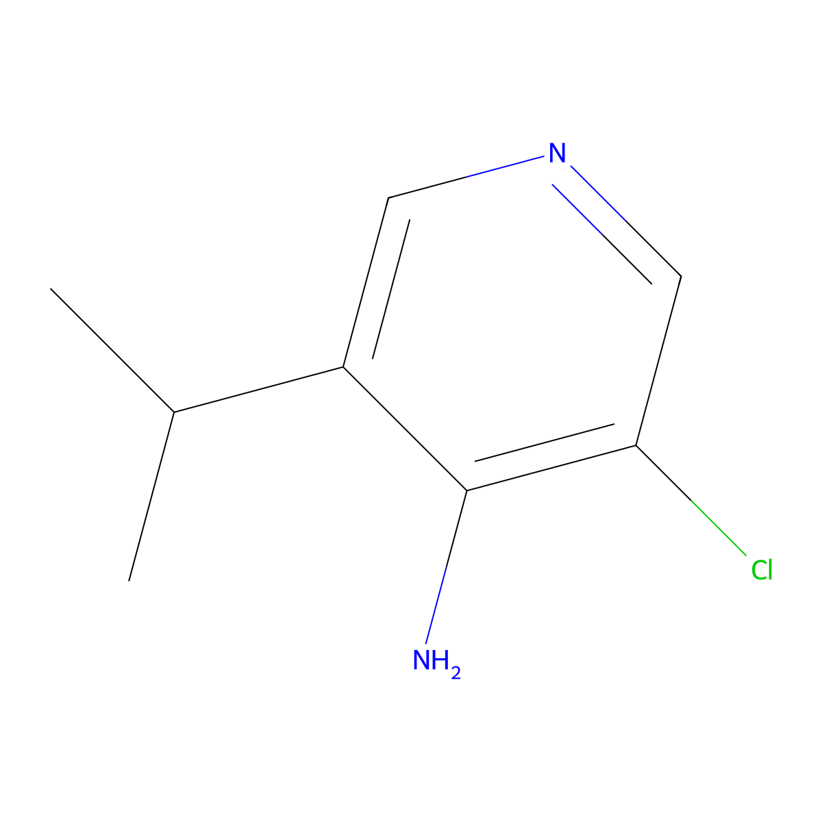 3-Chloro-5-(1-methylethyl)-4-pyridinamine molecular structure, CAS 1784406-53-6