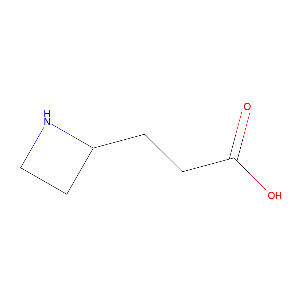3-(Azetidin-2-yl)propanoic acid molecular structure, CAS 1784407-42-6