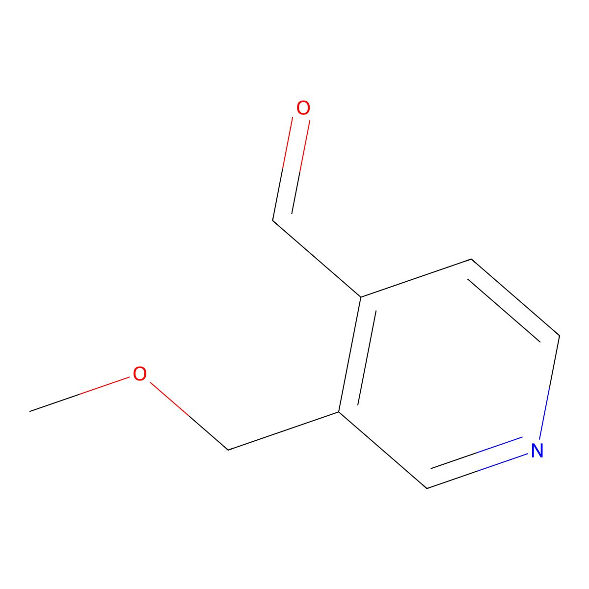 3-(Methoxymethyl)pyridine-4-carbaldehyde molecular structure, CAS 1784407-59-5