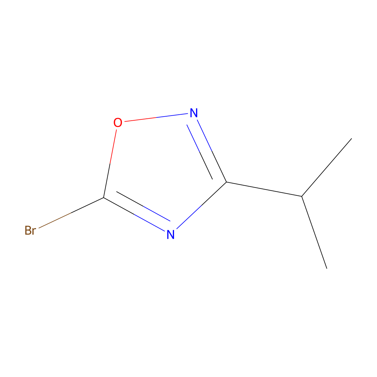 5-Bromo-3-isopropyl-1,2,4-oxadiazole molecular structure, CAS 1784408-02-1