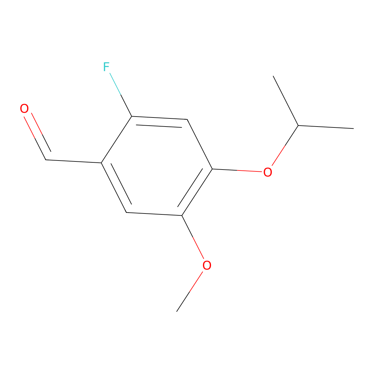 2-Fluoro-4-isopropoxy-5-methoxybenzaldehyde molecular structure, CAS 1784410-61-2