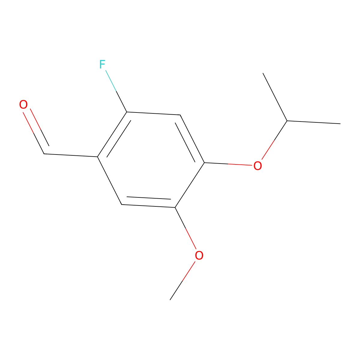2-Fluoro-4-isopropoxy-5-methoxybenzaldehyde molecular structure, CAS 1784410-61-2