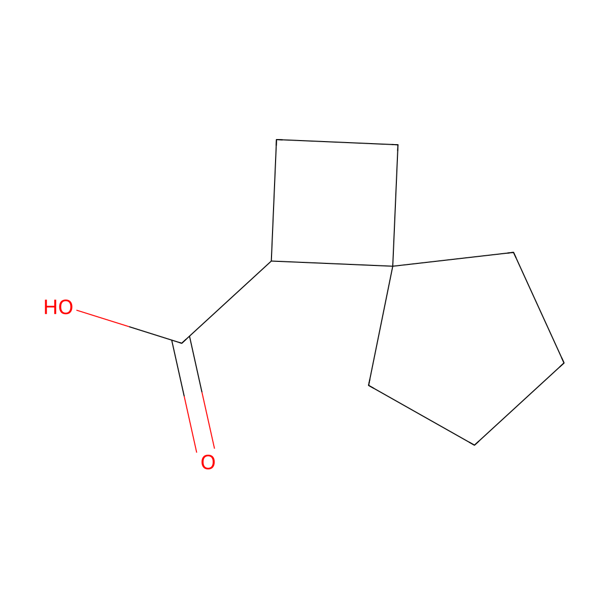 Spiro(3.4)octane-1-carboxylic acid molecular structure, CAS 1784412-52-7