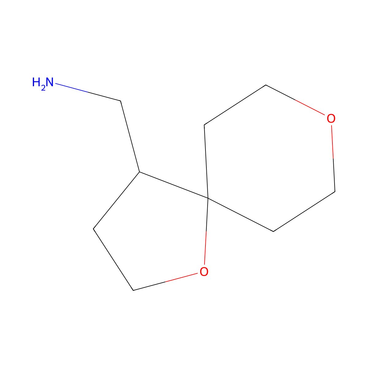 {1,8-Dioxaspiro[4.5]decan-4-yl}methanamine molecular structure, CAS 1784415-85-5