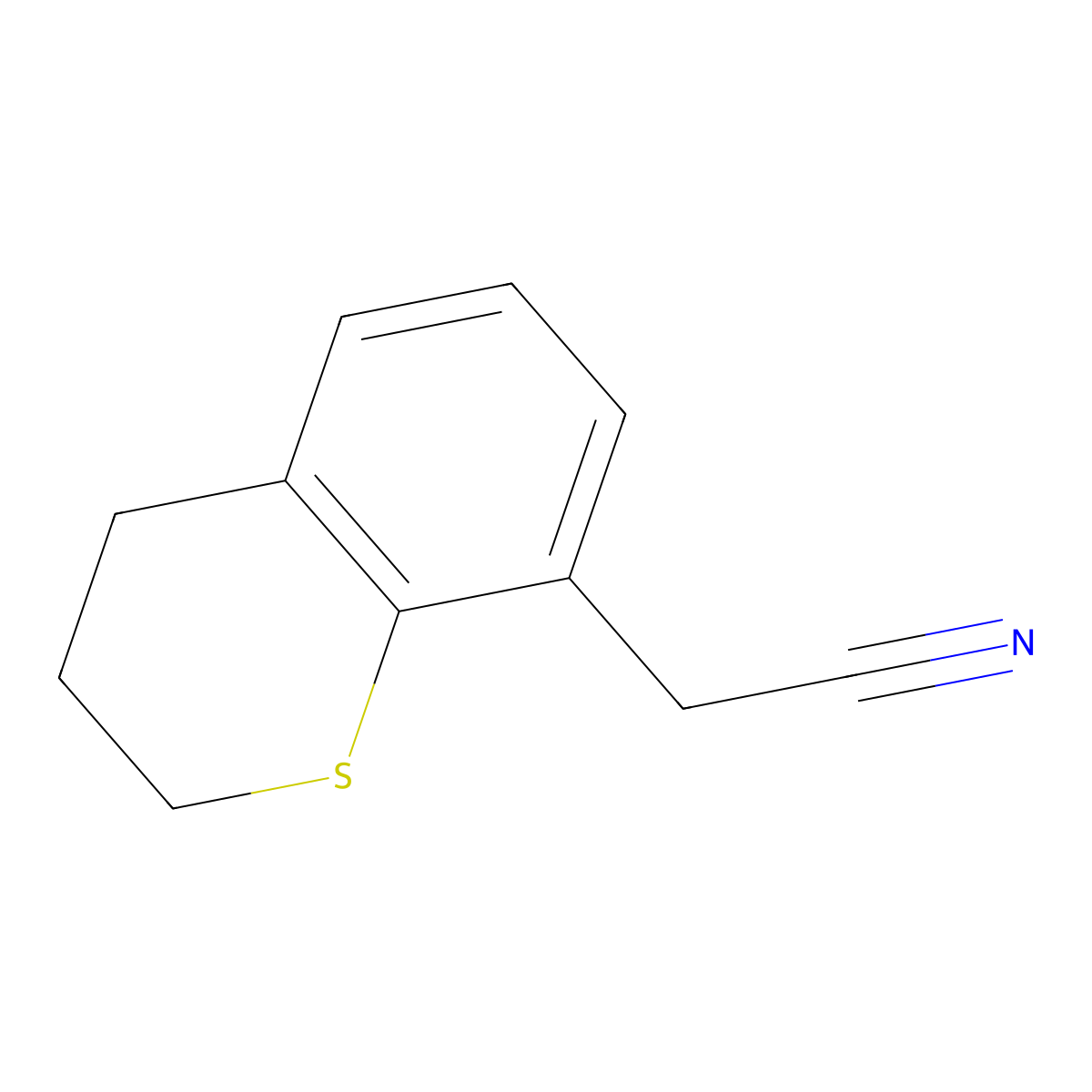 2-(3,4-dihydro-2H-1-benzothiopyran-8-yl)acetonitrile molecular structure, CAS 1784416-71-2