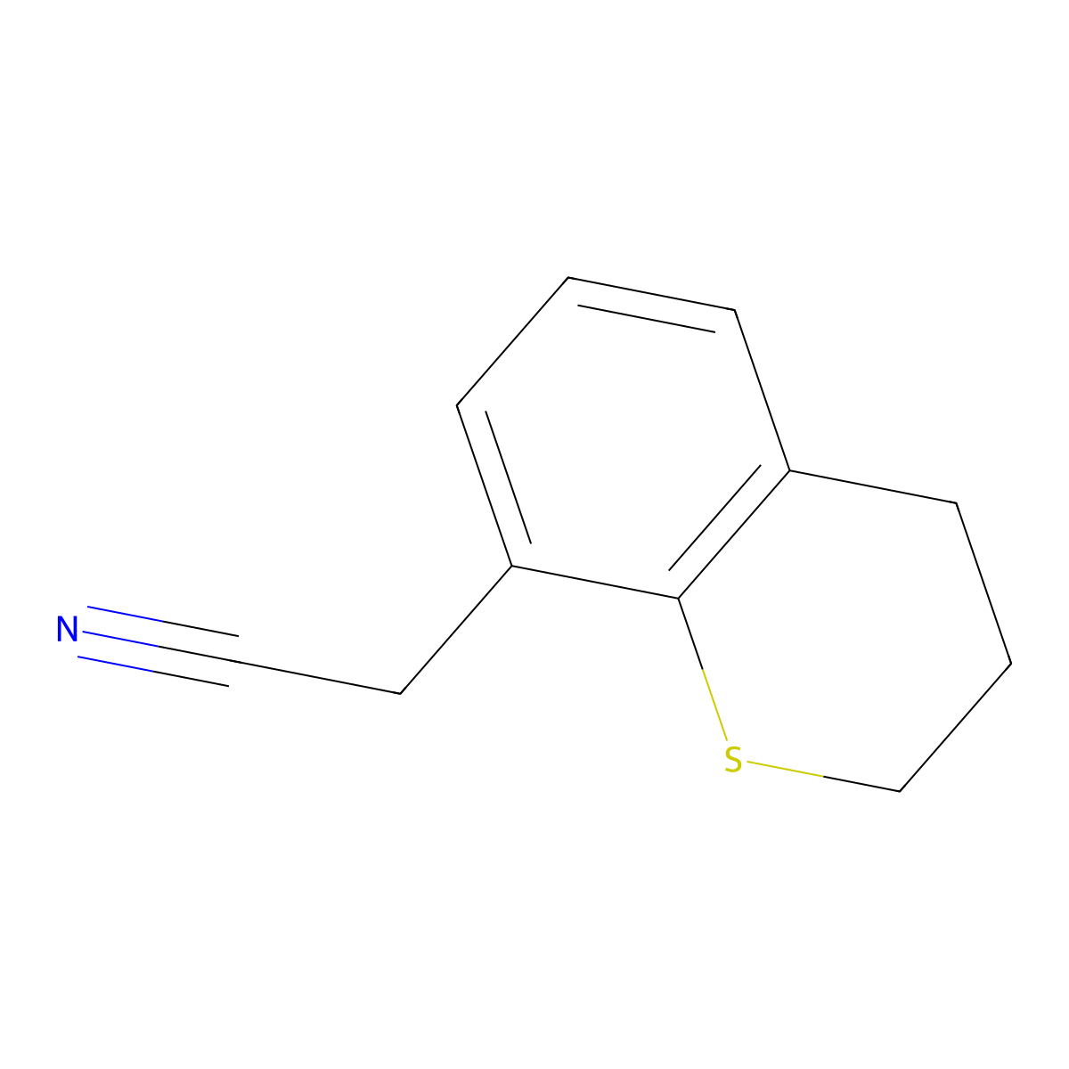 2-(3,4-dihydro-2H-1-benzothiopyran-8-yl)acetonitrile molecular structure, CAS 1784416-71-2
