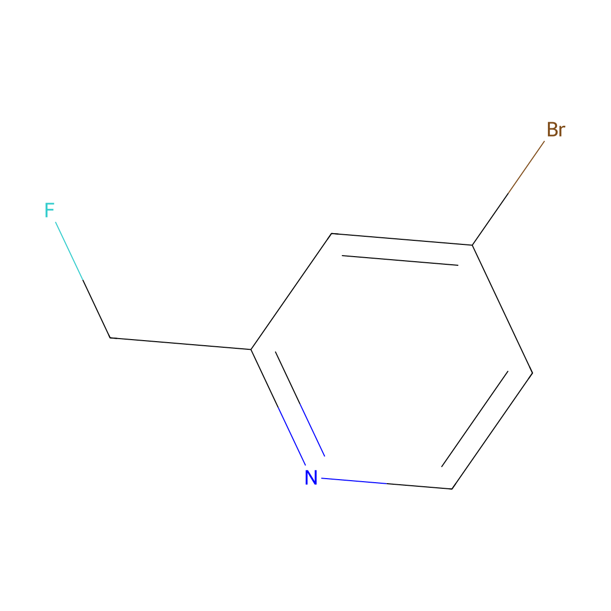 4-Bromo-2-(fluoromethyl)pyridine molecular structure, CAS 1784416-98-3
