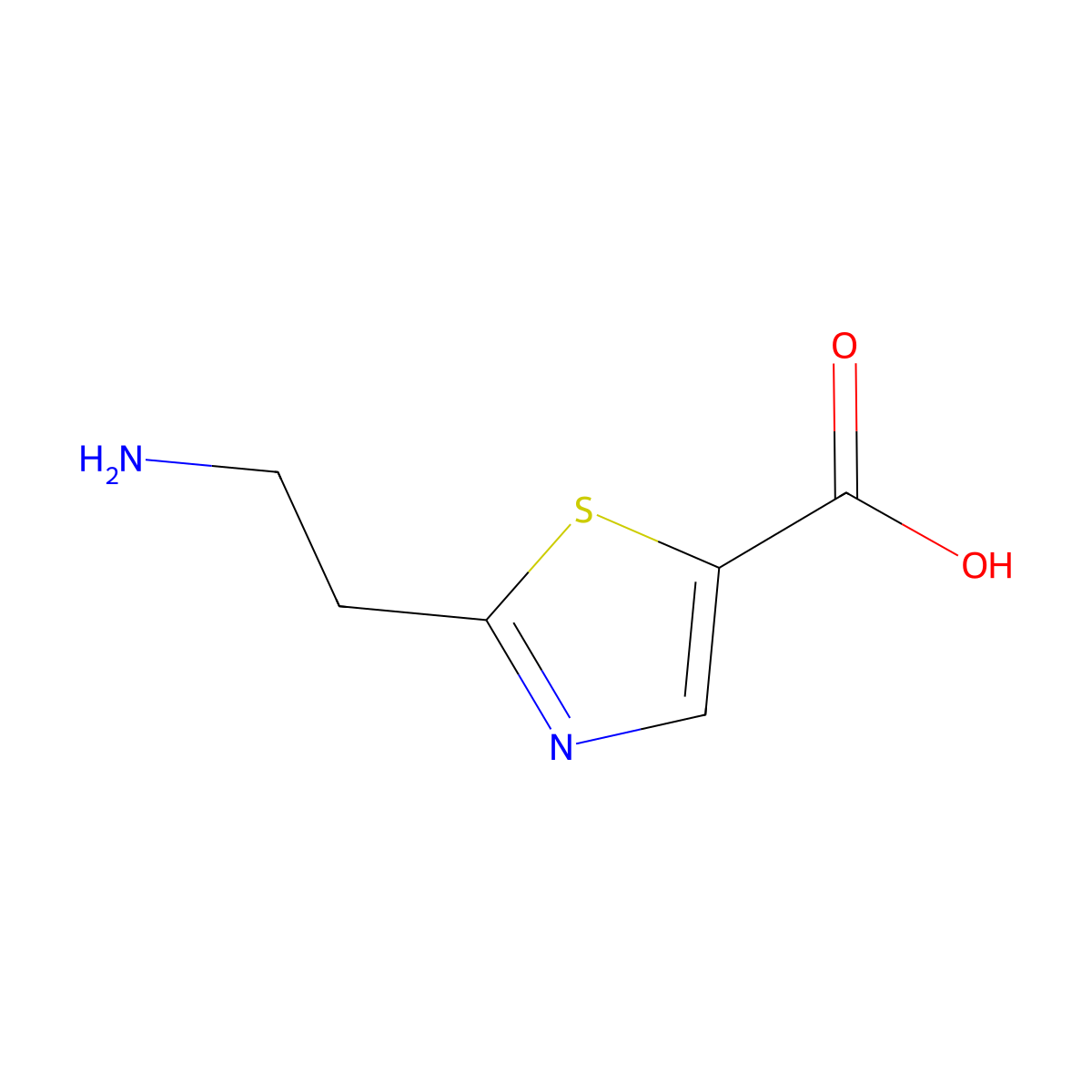 2-(2-Aminoethyl)-1,3-thiazole-5-carboxylic acid molecular structure, CAS 1784418-04-7