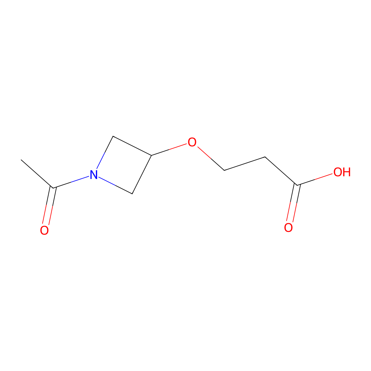 3-[(1-Acetylazetidin-3-yl)oxy]propanoic acid molecular structure, CAS 1784421-71-1