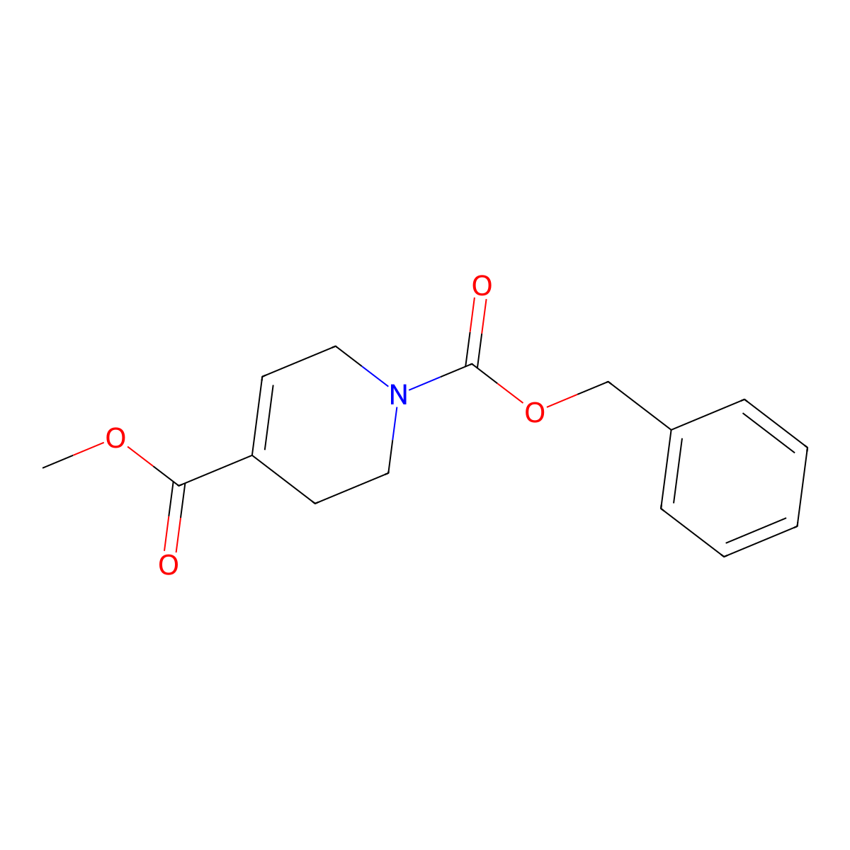 1-Benzyl 4-methyl 1,2,3,6-tetrahydropyridine-1,4-dicarboxylate molecular structure, CAS 1784422-91-8