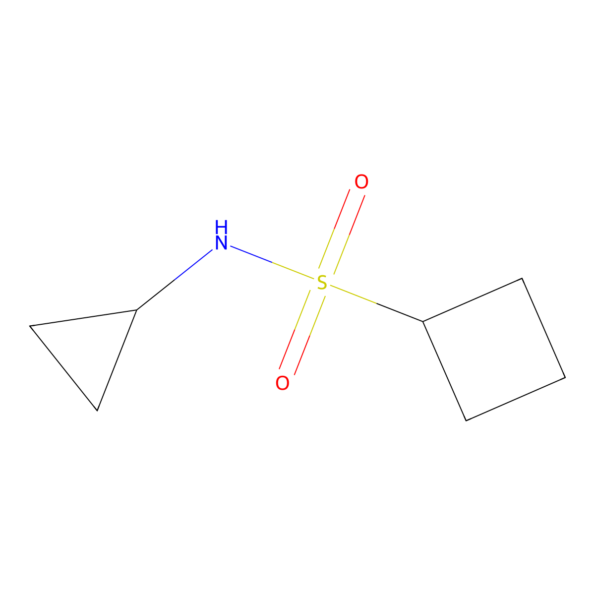 N-cyclopropylcyclobutanesulfonamide molecular structure, CAS 1784425-09-7