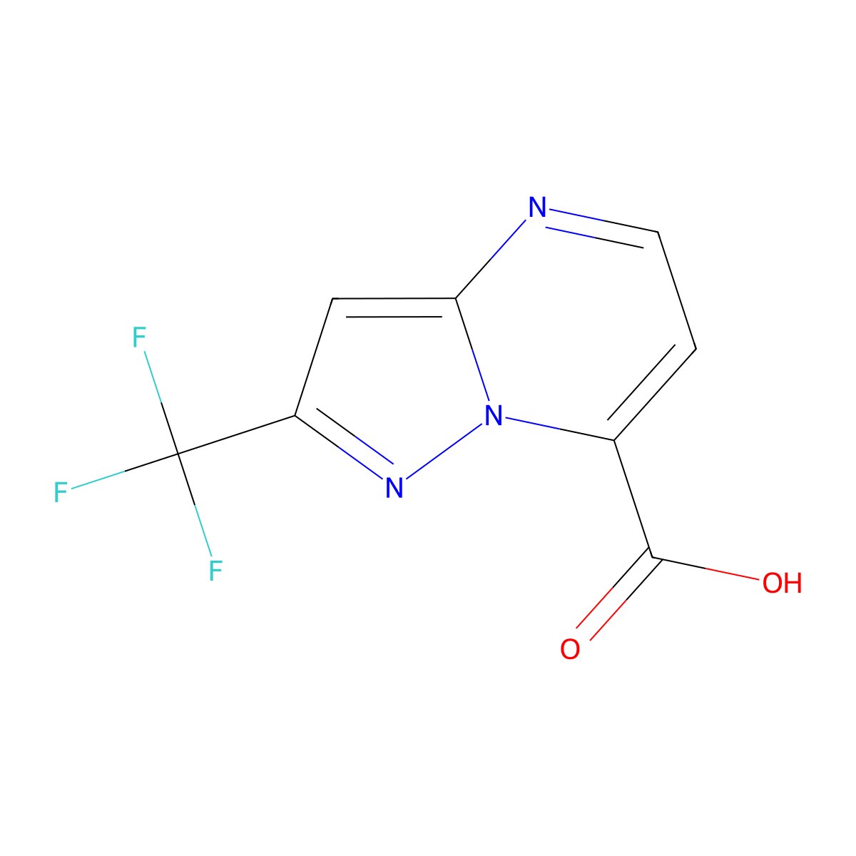 2-(Trifluoromethyl)pyrazolo[1,5-a]pyrimidine-7-carboxylic acid molecular structure, CAS 1784425-35-9
