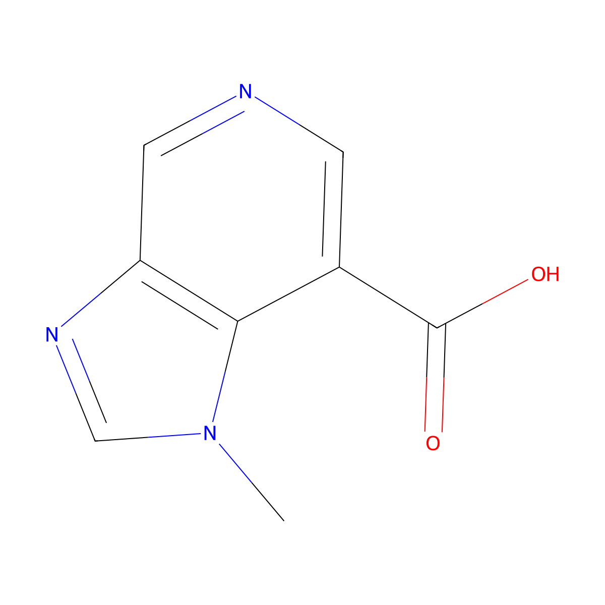 1-Methyl-1H-imidazo[4,5-c]pyridine-7-carboxylic acid molecular structure, CAS 1784430-92-7