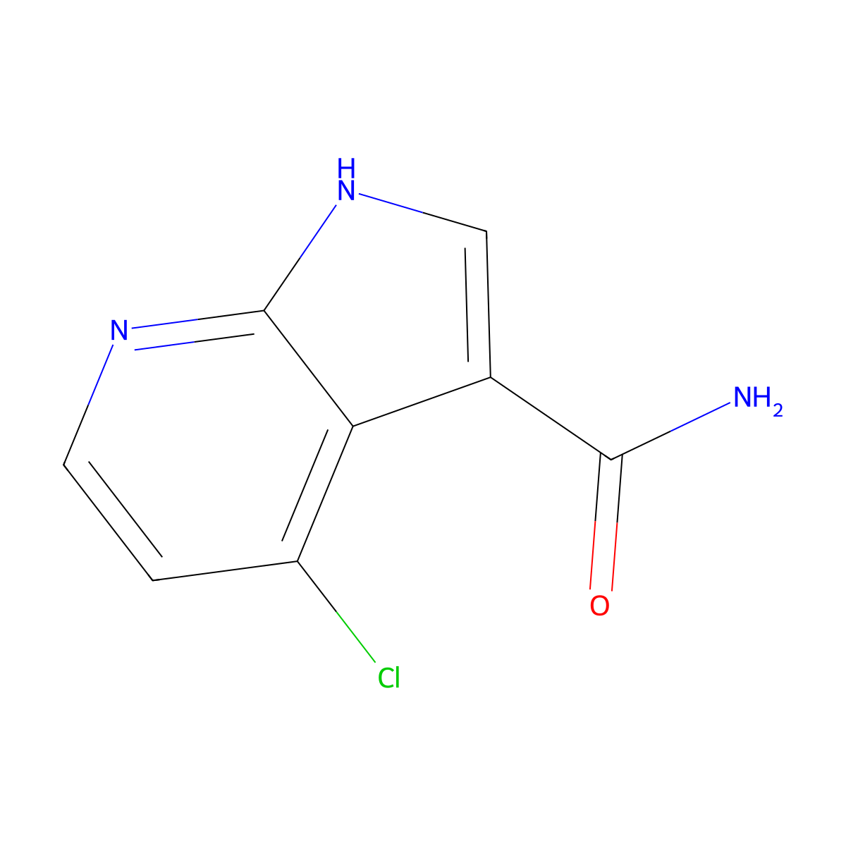 4-Chloro-1H-pyrrolo[2,3-b]pyridine-3-carboxamide molecular structure, CAS 1784431-06-6
