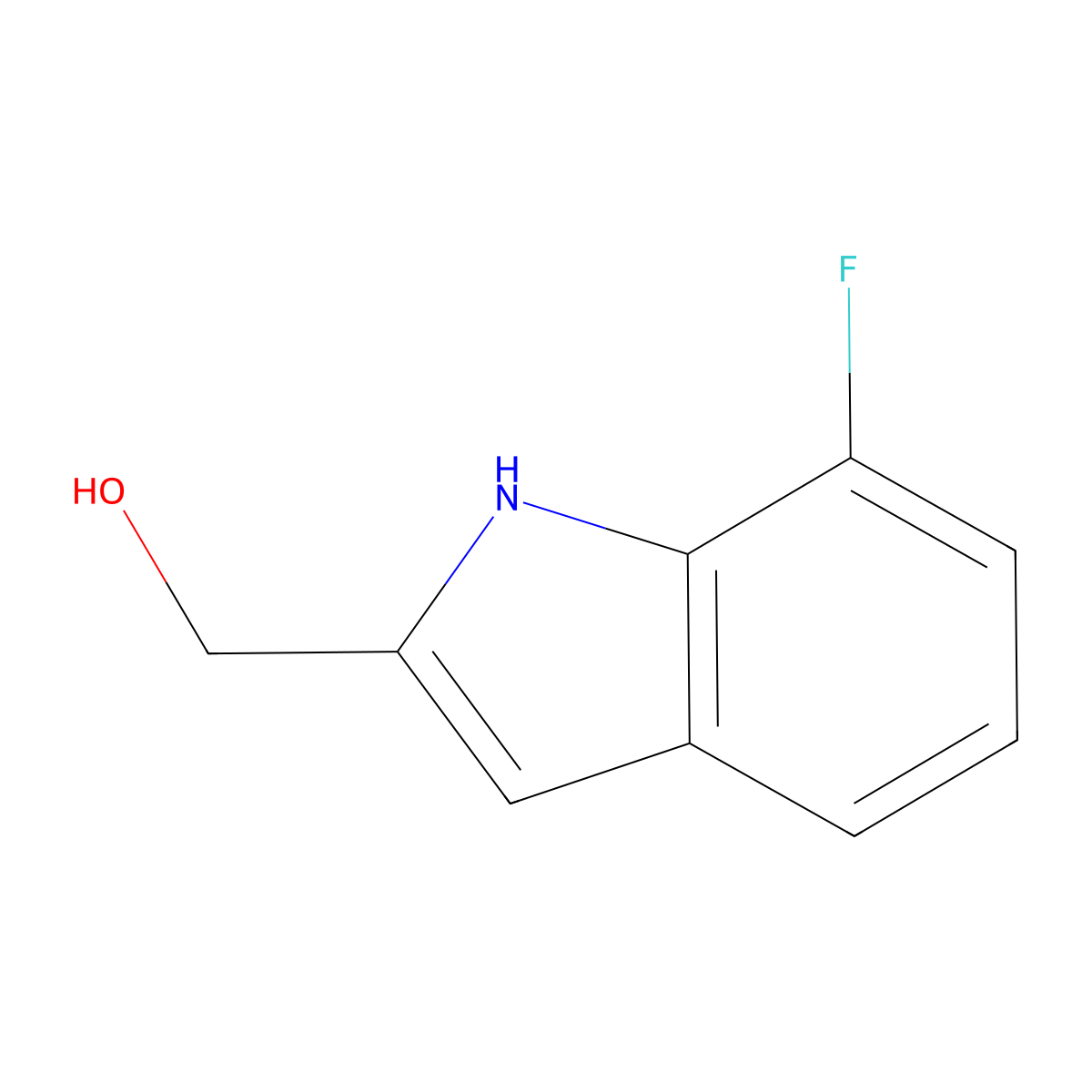 (7-Fluoro-1H-indol-2-yl)methanol molecular structure, CAS 1784433-13-1