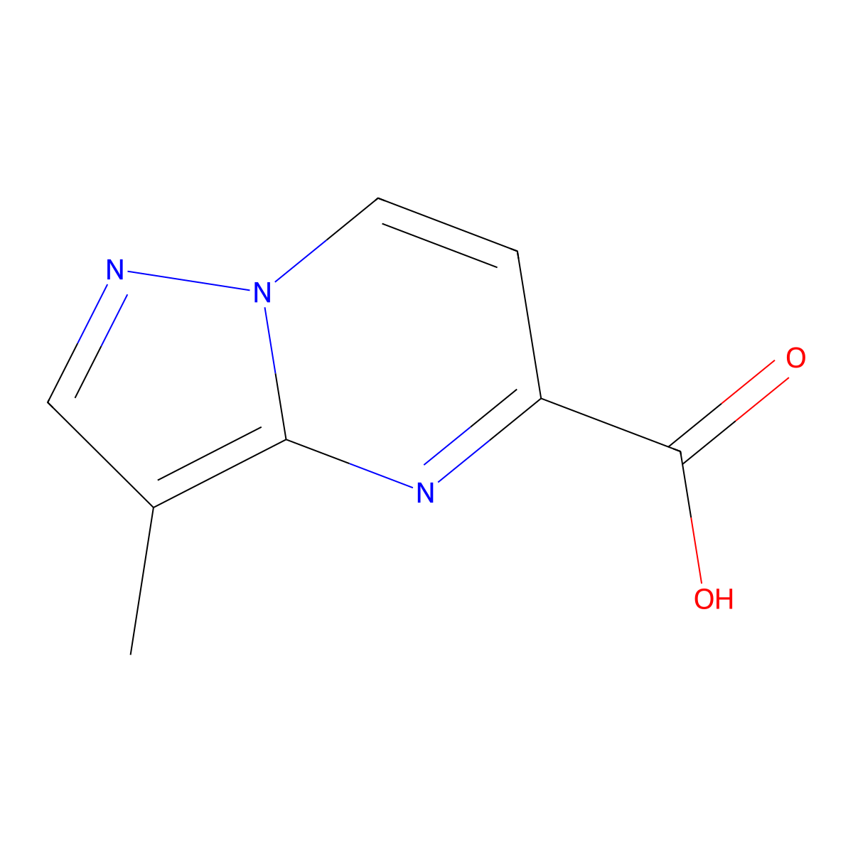 3-Methylpyrazolo[1,5-a]pyrimidine-5-carboxylic acid molecular structure, CAS 1784434-49-6