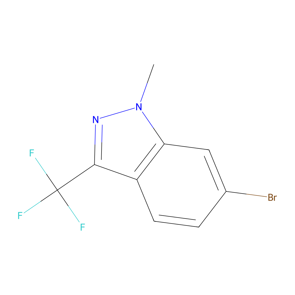 6-Bromo-1-methyl-3-(trifluoromethyl)-1H-indazole molecular structure, CAS 1784437-23-5