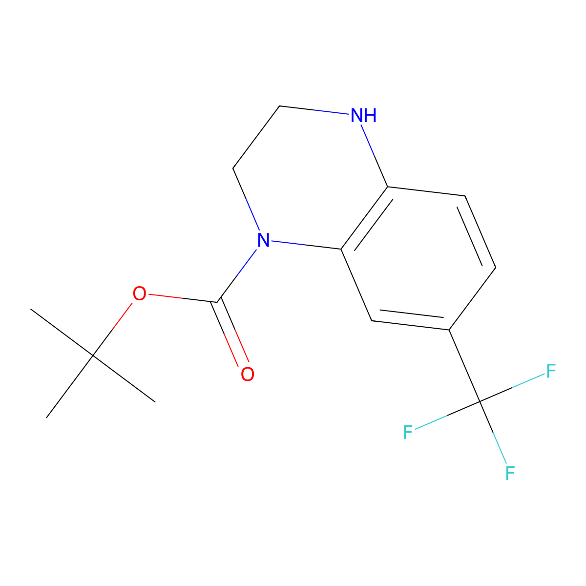 Tert-butyl 7-(trifluoromethyl)-1,2,3,4-tetrahydroquinoxaline-1-carboxylate molecular structure, CAS 1784443-85-1