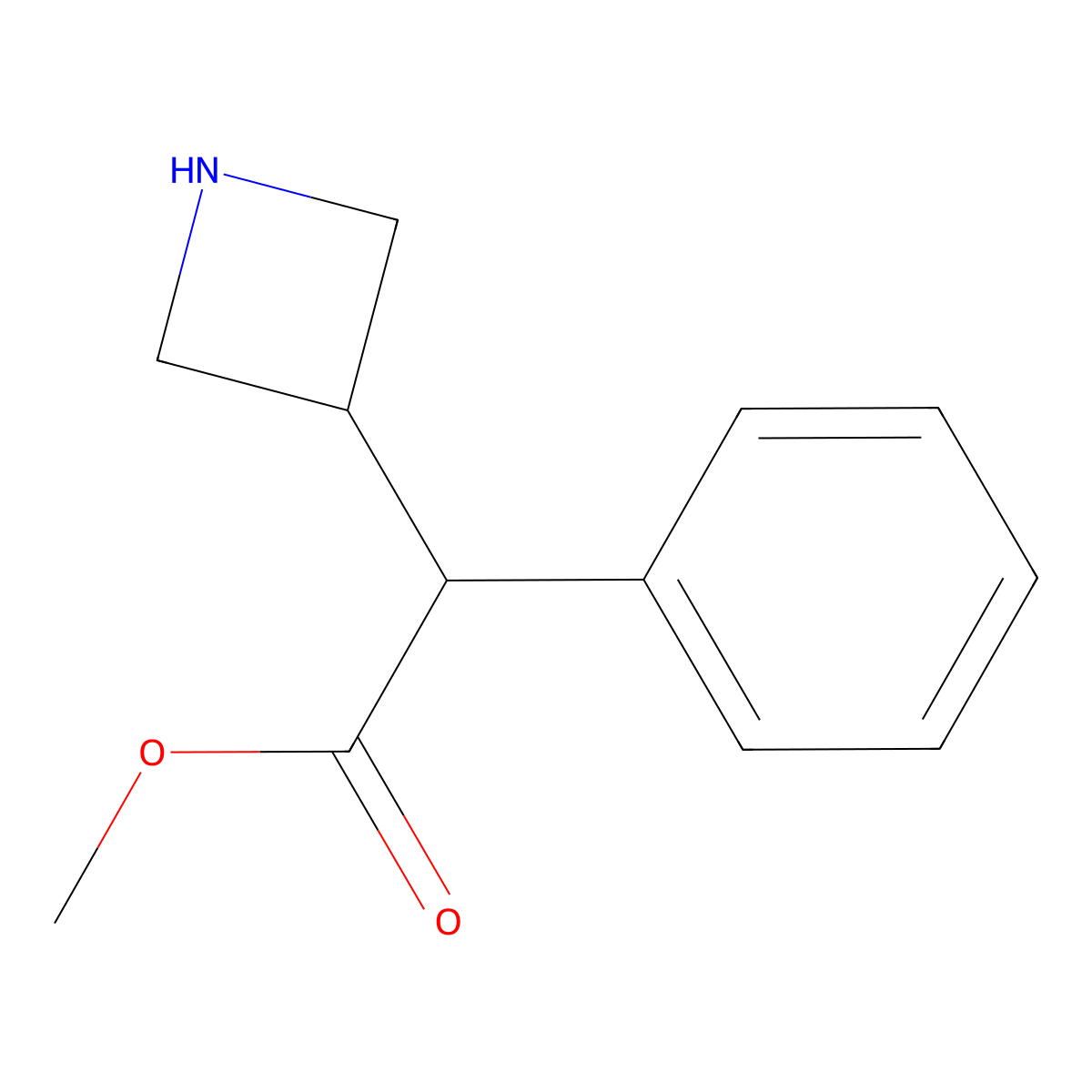 Methyl 2-(azetidin-3-yl)-2-phenylacetate molecular structure, CAS 1784446-96-3
