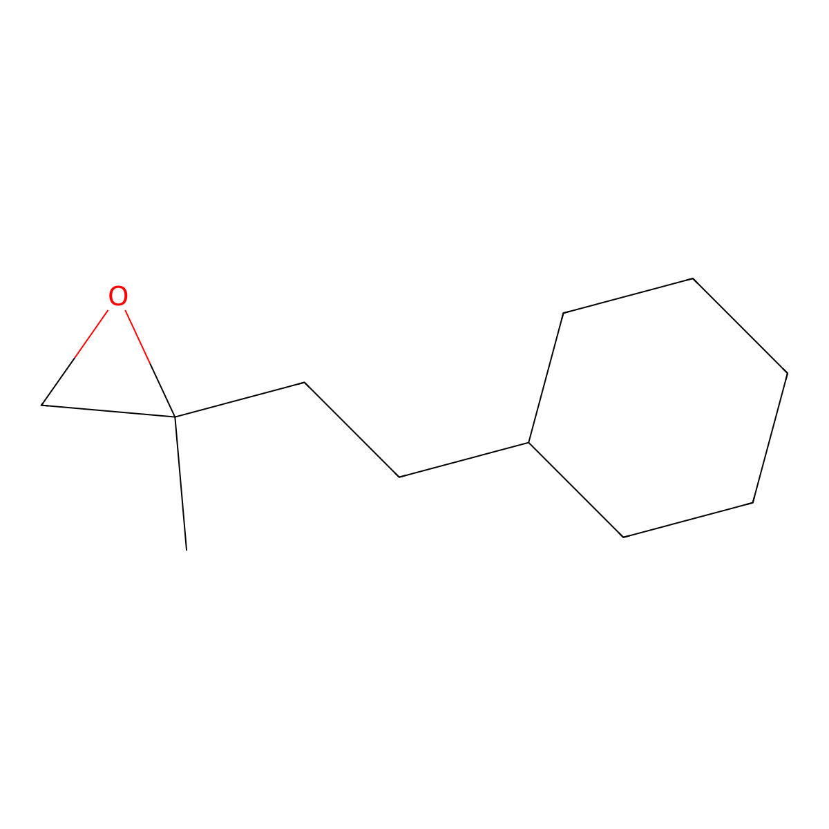 2-(2-Cyclohexylethyl)-2-methyloxirane molecular structure, CAS 1784448-62-9