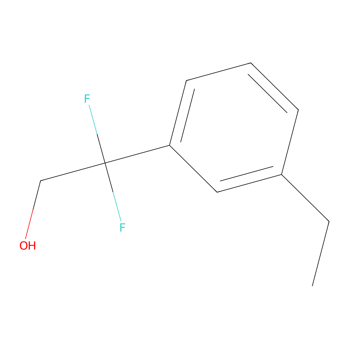 2-(3-Ethylphenyl)-2,2-difluoroethan-1-ol molecular structure, CAS 1784466-46-1
