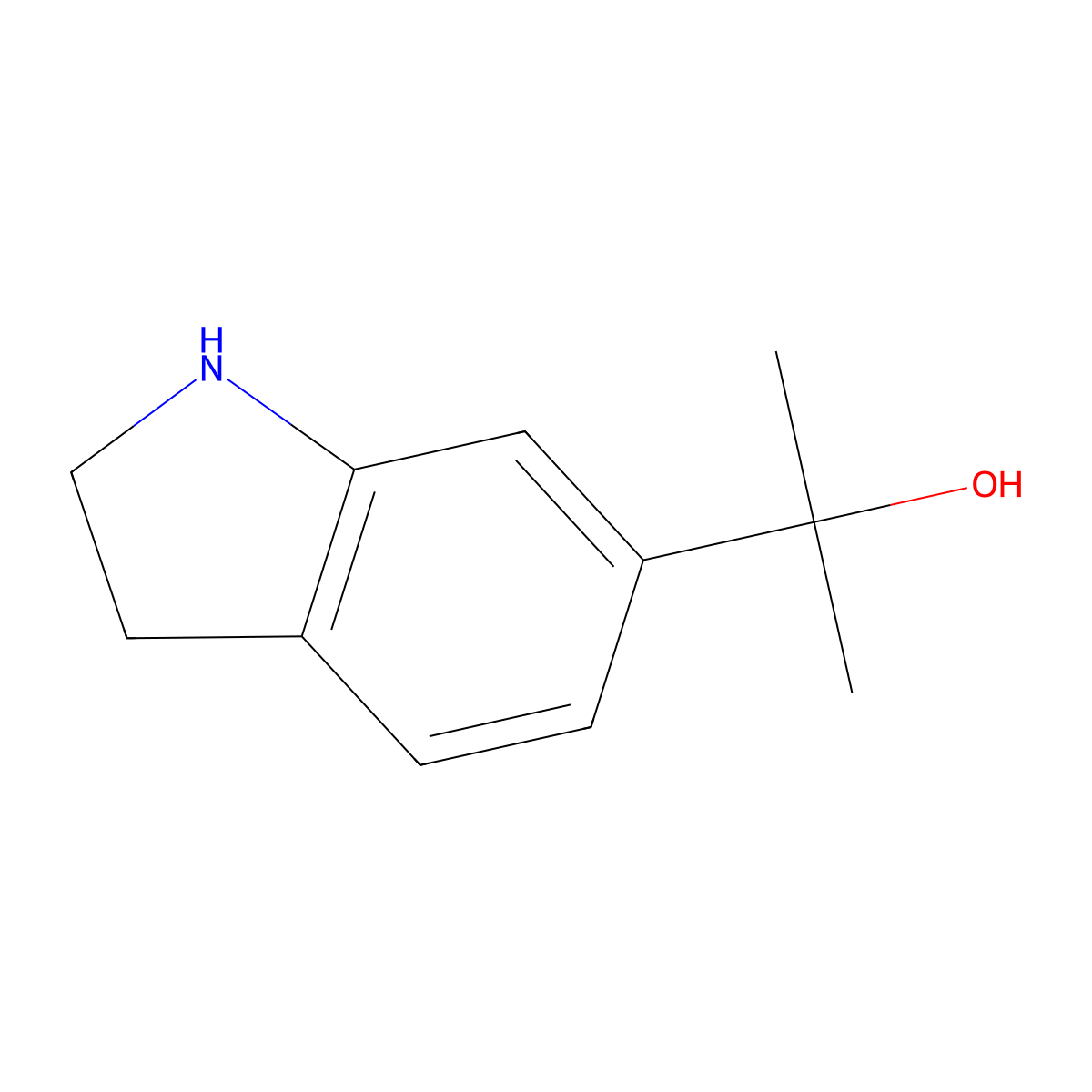 2-(2,3-dihydro-1H-indol-6-yl)propan-2-ol molecular structure, CAS 1784471-08-4