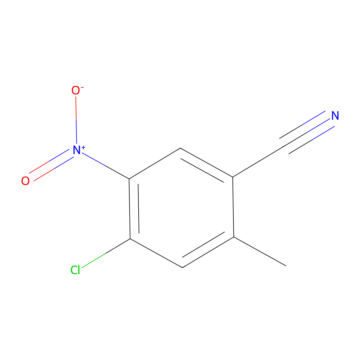 4-Chloro-2-methyl-5-nitrobenzonitrile molecular structure, CAS 178448-14-1