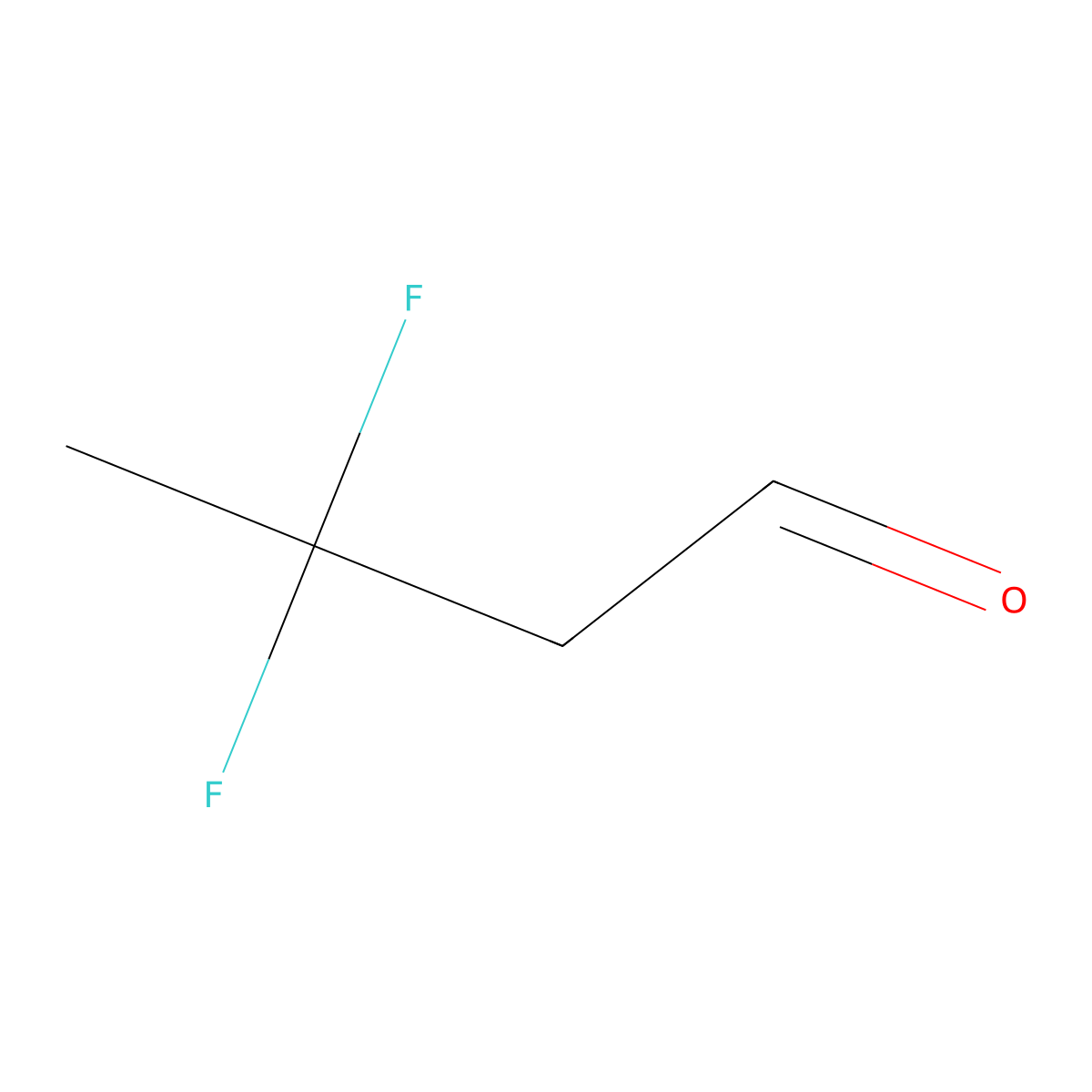 3,3-Difluorobutanal molecular structure, CAS 1784485-34-2