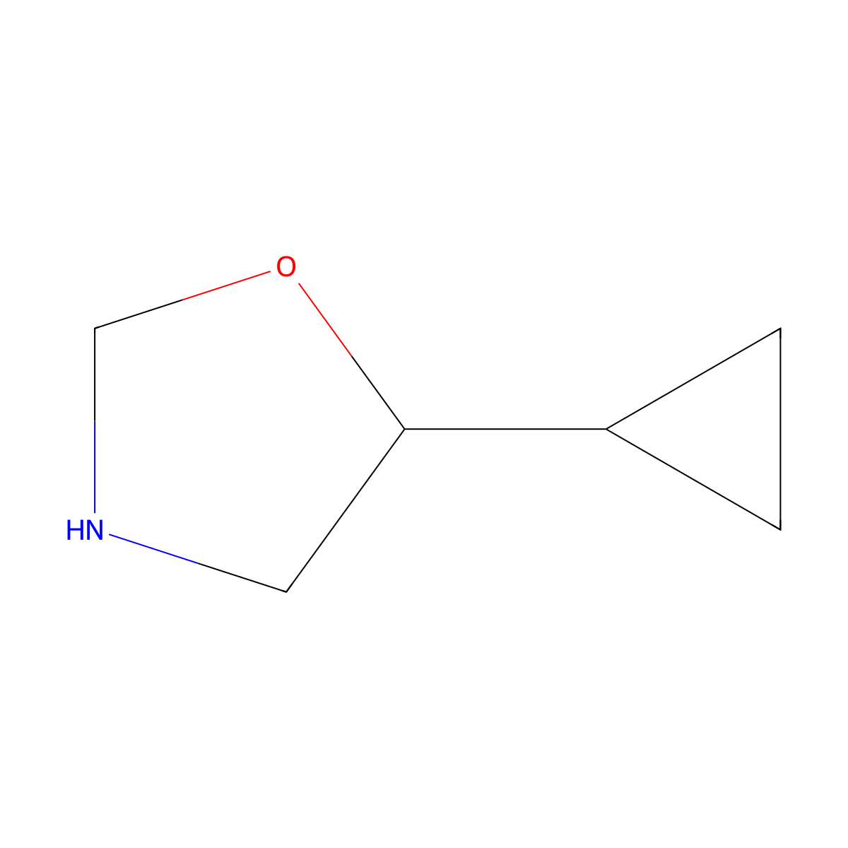 5-Cyclopropyl-1,3-oxazolidine molecular structure, CAS 1784486-44-7