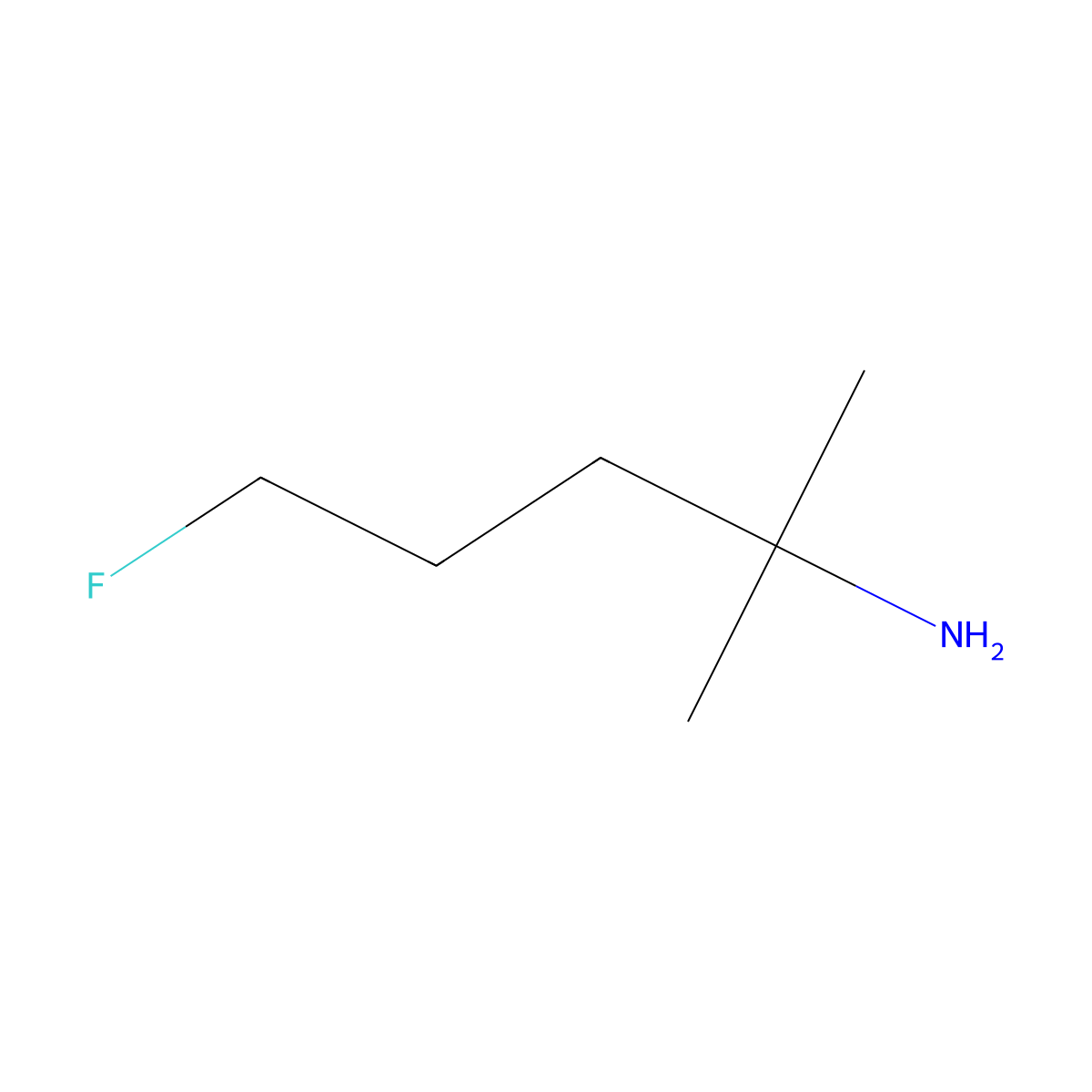 5-Fluoro-2-methylpentan-2-amine molecular structure, CAS 1784487-39-3