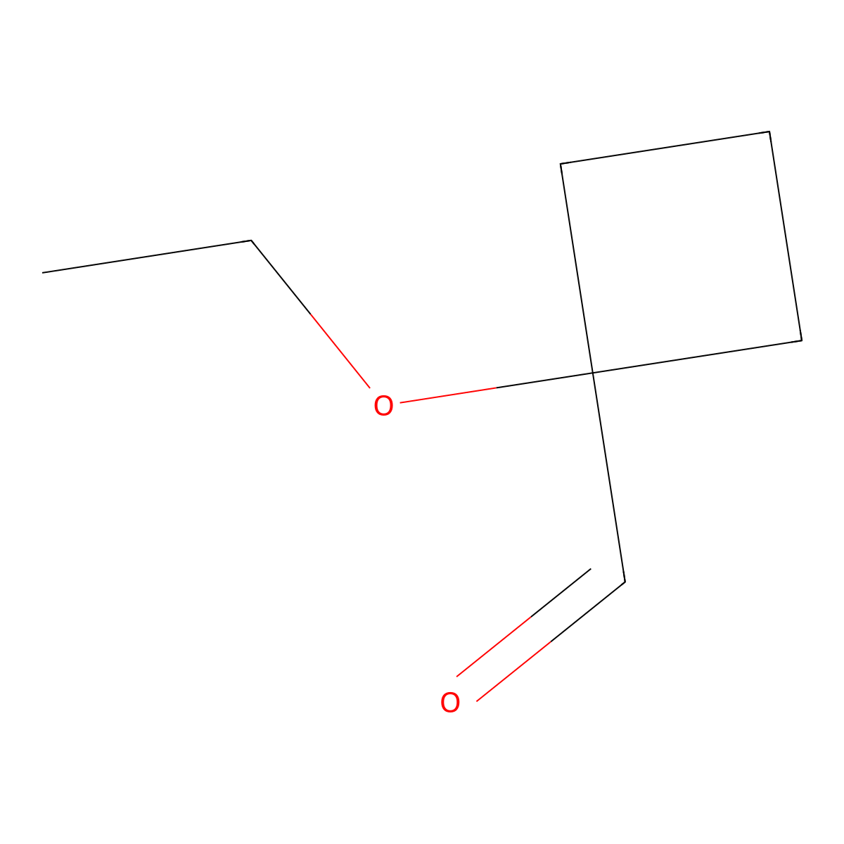 1-Ethoxycyclobutane-1-carbaldehyde molecular structure, CAS 1784487-75-7