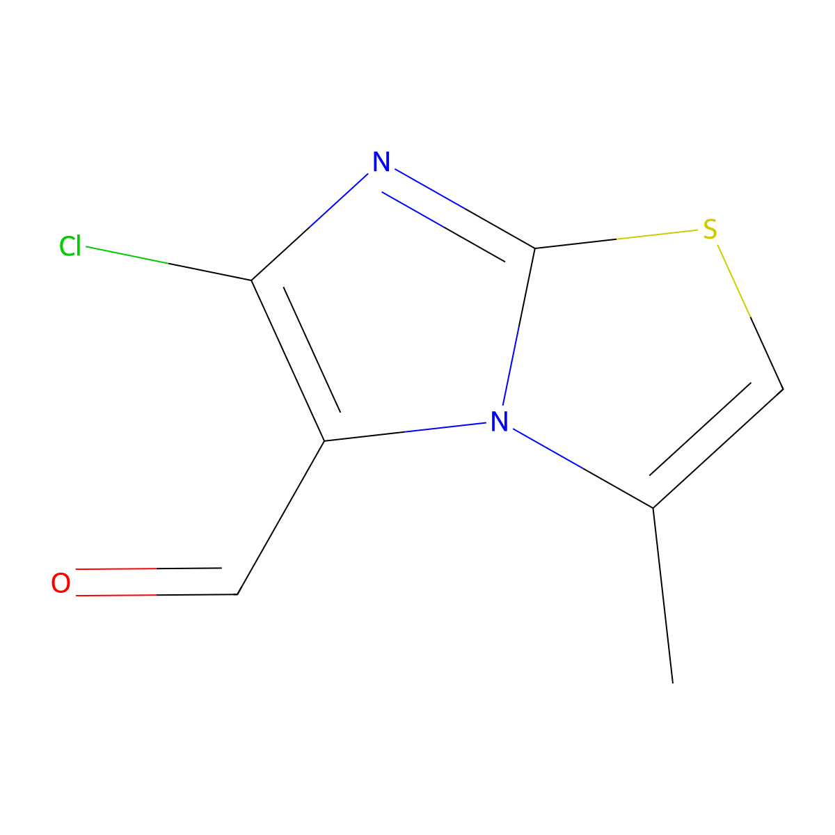 6-Chloro-3-methylimidazo[2,1-B][1,3]thiazole-5-carbaldehyde molecular structure, CAS 178449-63-3