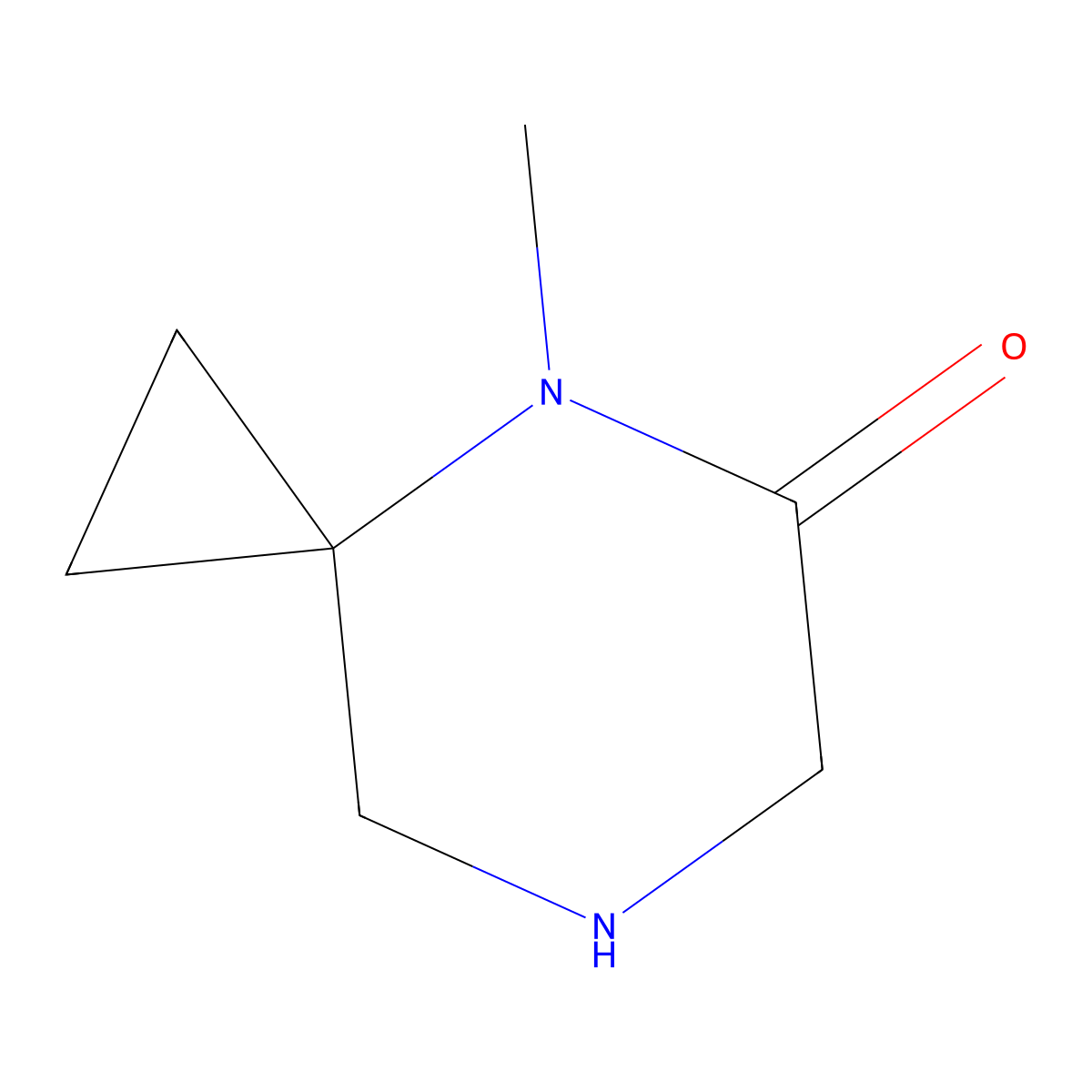 4-Methyl-4,7-diazaspiro[2.5]octan-5-one molecular structure, CAS 1784502-23-3
