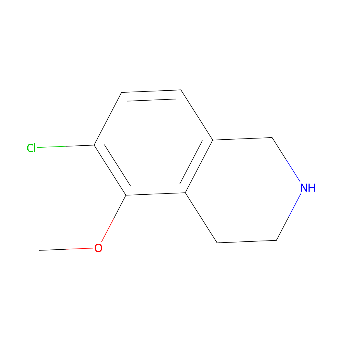 6-Chloro-5-methoxy-1,2,3,4-tetrahydroisoquinoline molecular structure, CAS 1784504-89-7