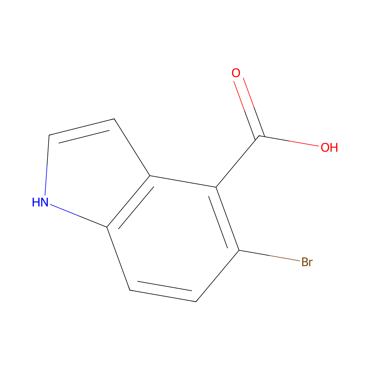 5-bromo-1H-indole-4-carboxylic acid molecular structure, CAS 1784507-62-5