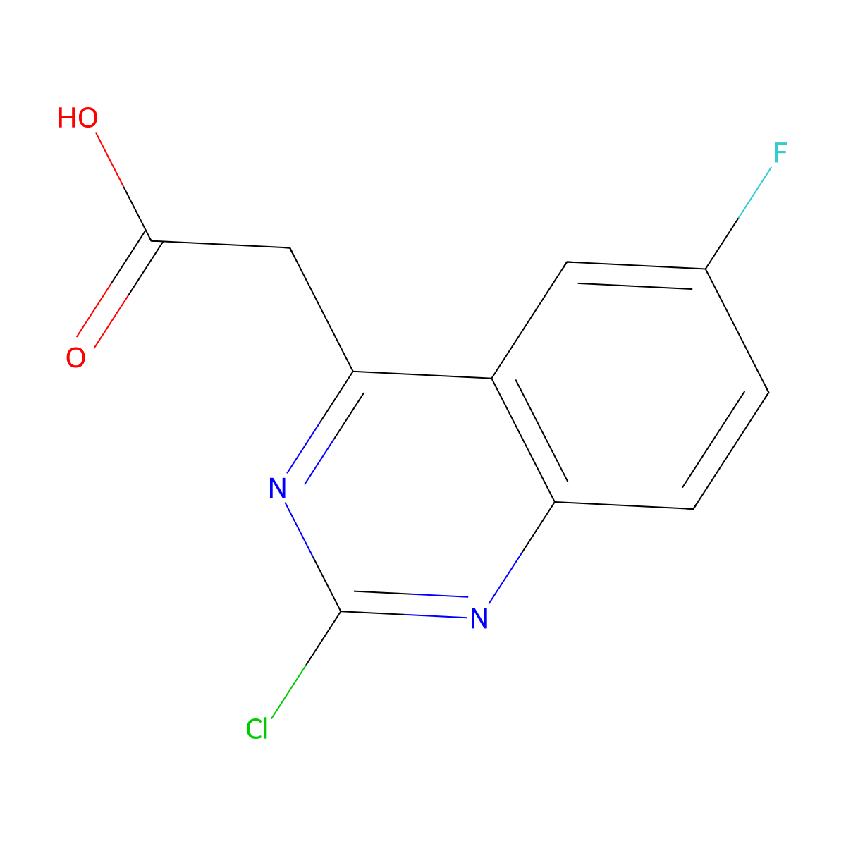 2-Chloro-6-fluoroquinazoline-4-acetic Acid molecular structure, CAS 1784510-27-5