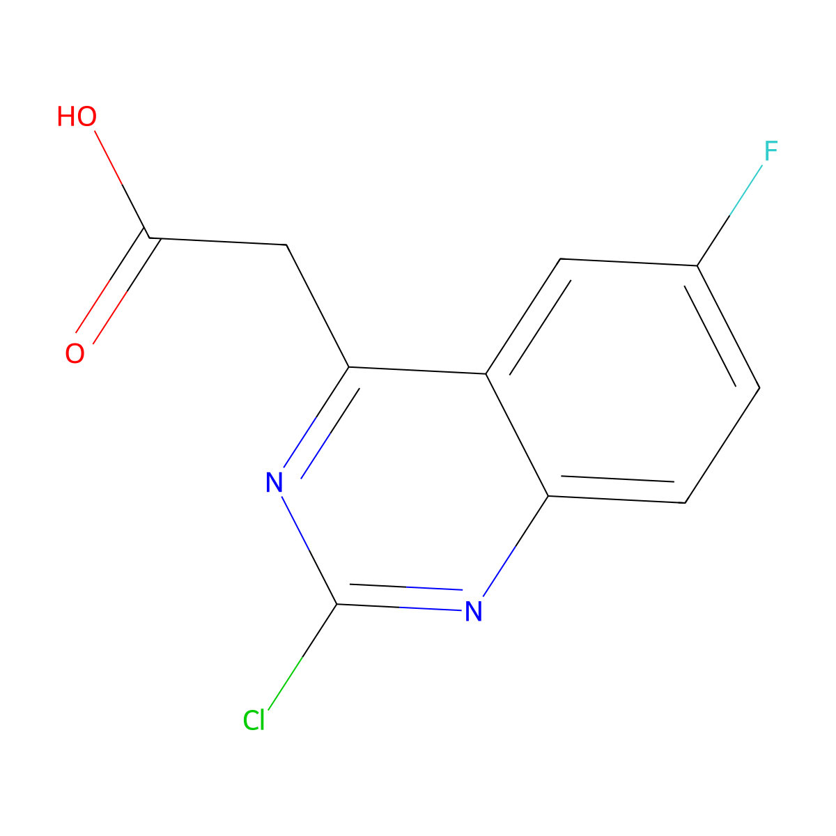 2-Chloro-6-fluoroquinazoline-4-acetic Acid molecular structure, CAS 1784510-27-5