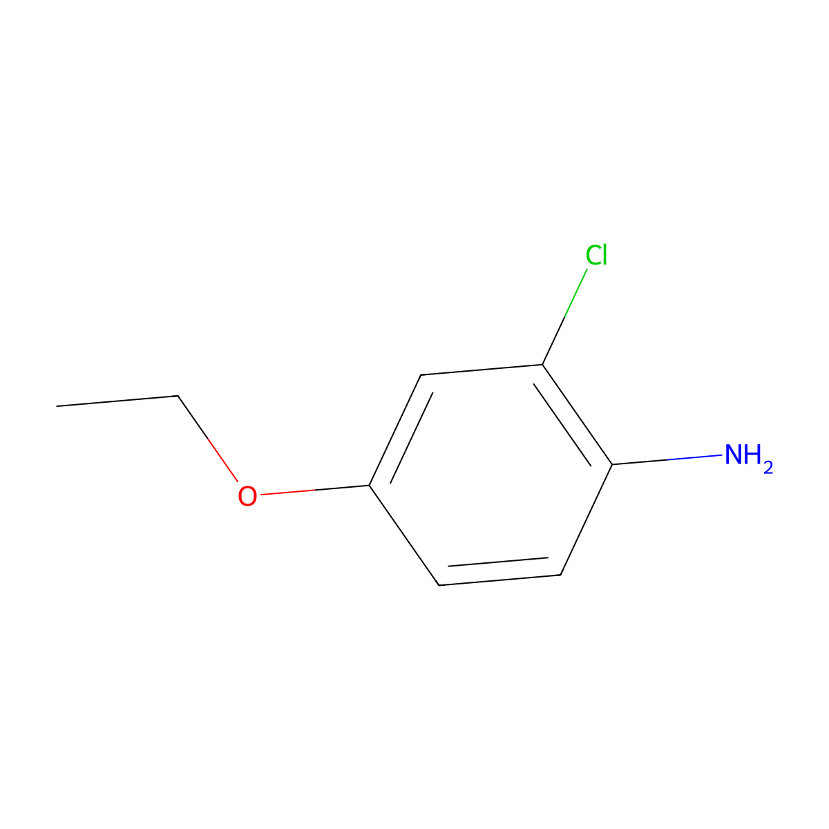 2-Chloro-4-ethoxyaniline molecular structure, CAS 178452-11-4