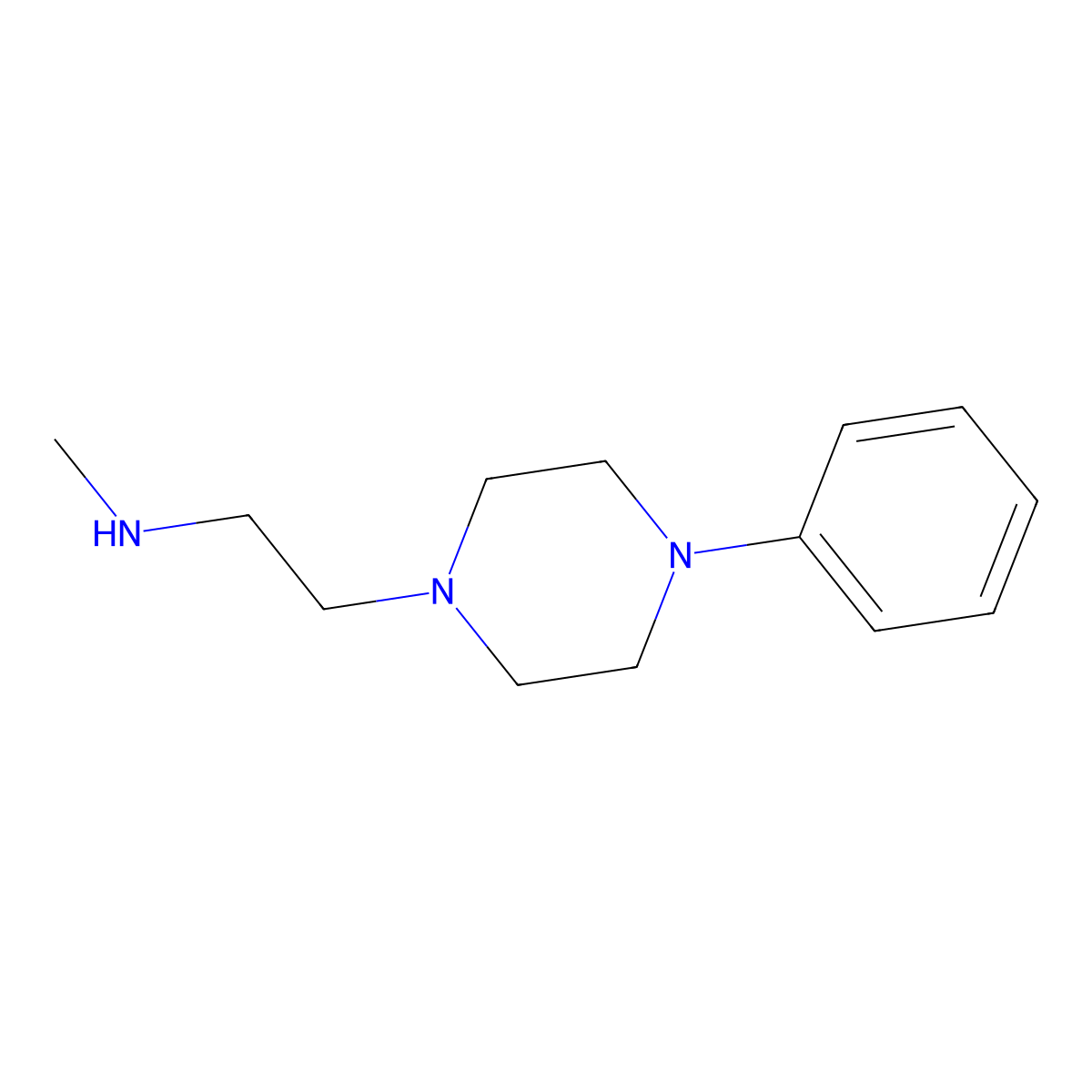 Methyl[2-(4-phenylpiperazin-1-yl)ethyl]amine molecular structure, CAS 178452-25-0
