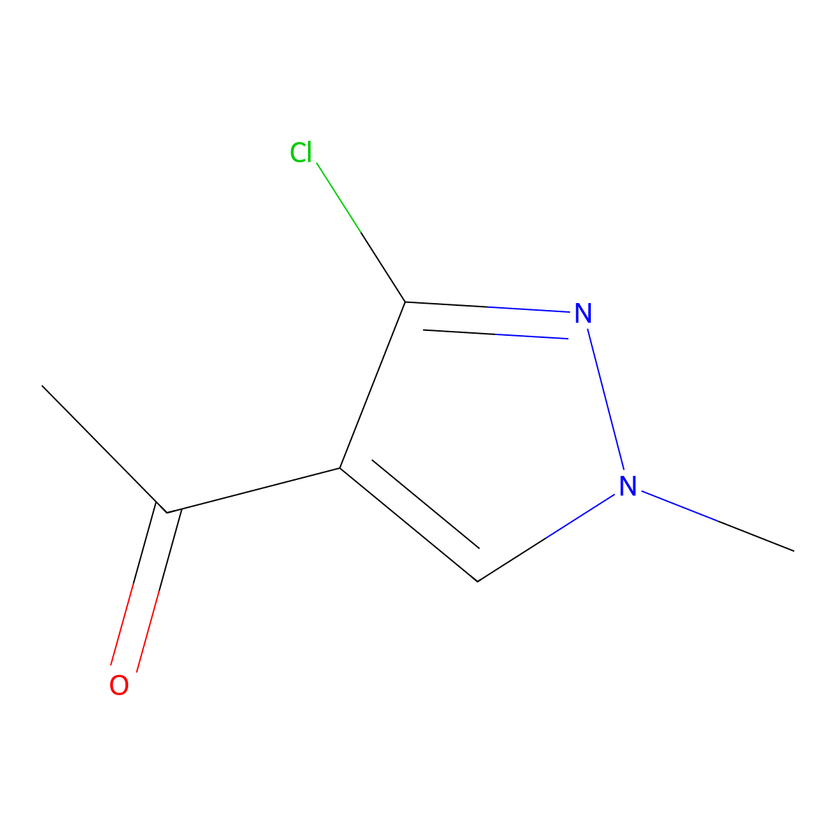 1-(3-chloro-1-methyl-1H-pyrazol-4-yl)ethan-1-one molecular structure, CAS 1784520-88-2